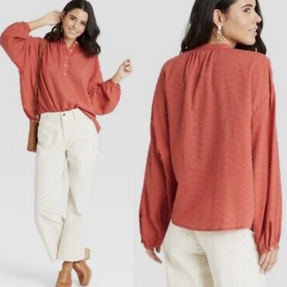 Universal Thread Tops - Universal Thread Women’s Balloon Long Sleeve Poet Blouse Top Size Small